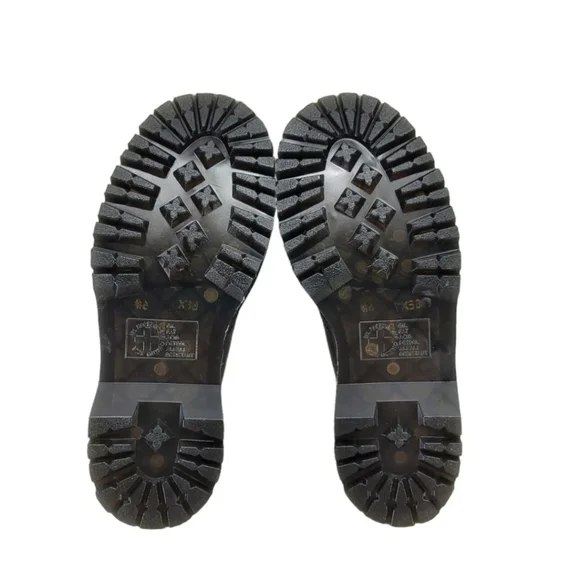 Dr.Martens 1461 Quad Platform Distressed Patent Leather Oxfords  Wms USM 7 USL 8 - Picture 7 of 11